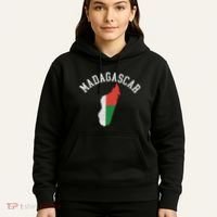 Patriotic Women Madagascar Flag Map Distressed Hoodie thumb 5