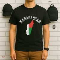 Patriotic Women Madagascar Flag Map Distressed T-Shirt thumb 6