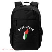 Patriotic Women Madagascar Flag Map Distressed Backpack thumb 0