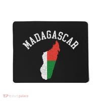 Patriotic Women Madagascar Flag Map Distressed Mousepad thumb 0