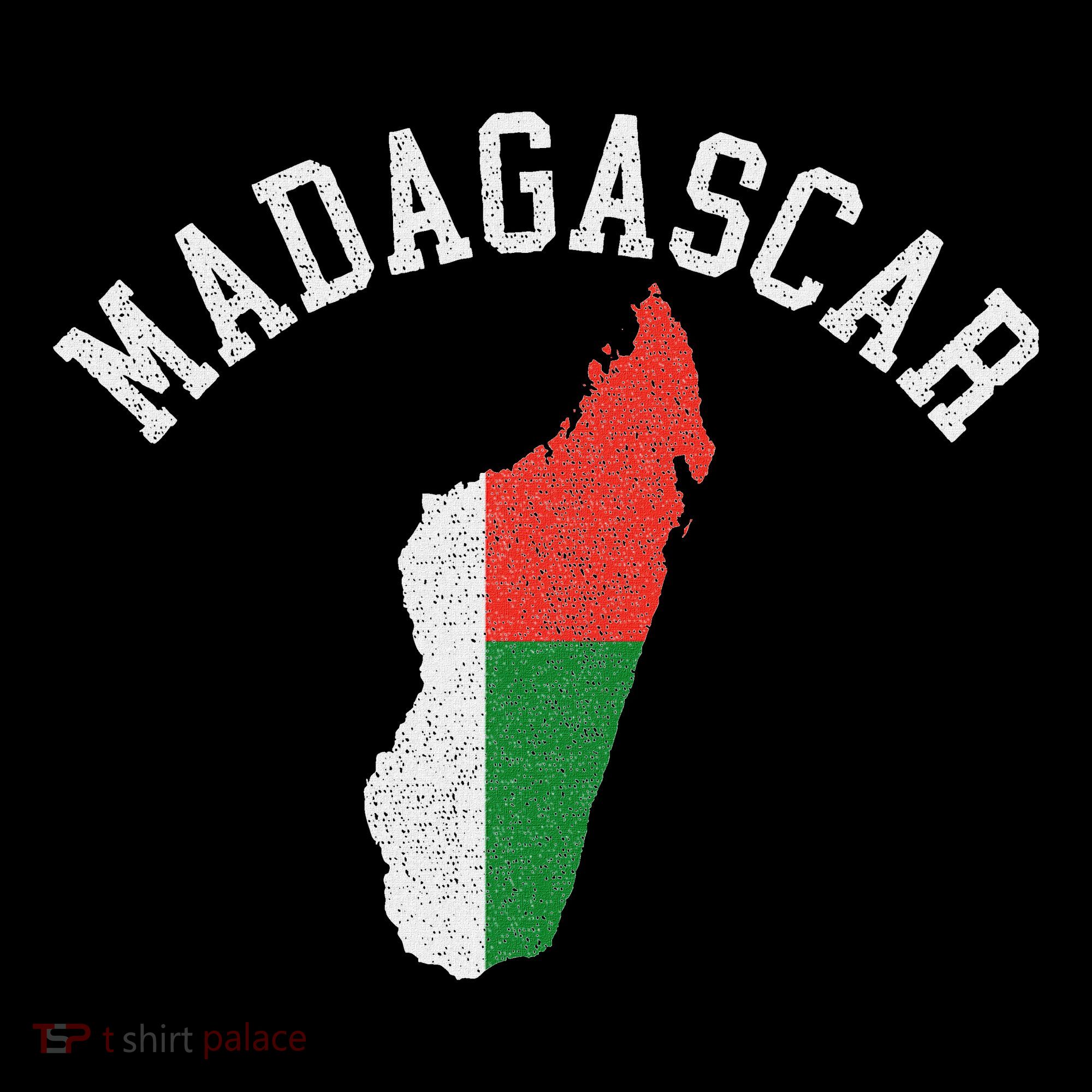 Patriotic Women Madagascar Flag Map Distressed Mousepad