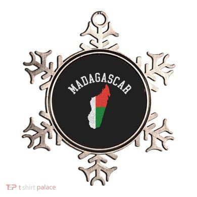 Patriotic Women Madagascar Flag Map Distressed Ornament
