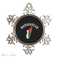 Patriotic Women Madagascar Flag Map Distressed Ornament thumb 0