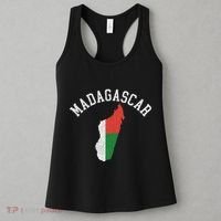 Patriotic Women Madagascar Flag Map Distressed Women's Tank Top thumb 3