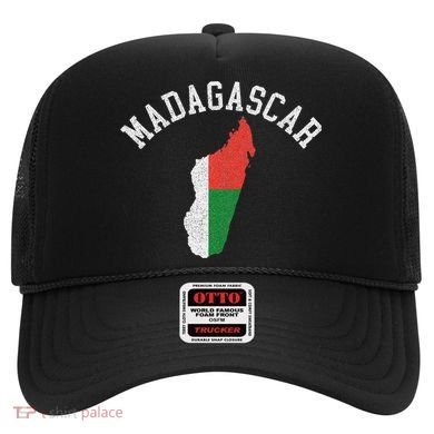 Patriotic Women Madagascar Flag Map Distressed Hat