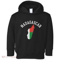 Patriotic Women Madagascar Flag Map Distressed Toddler Hoodie thumb 0