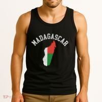 Patriotic Women Madagascar Flag Map Distressed Tank Top thumb 3