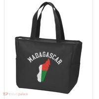 Patriotic Women Madagascar Flag Map Distressed Tote Bag thumb 3