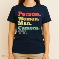 Person Woman Man Camera TV Retro Vintage T-Shirt thumb 4