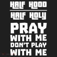 Pray With Me Don't Play With Me Half Hood Half Holy Gift Beanie thumb 2