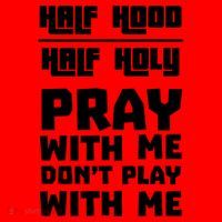 Pray With Me Don't Play With Me Half Hood Half Holy Gift Santa Hat thumb 1