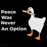 Peace Was Never An Option Duck Funny T-Shirt thumb 7