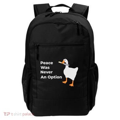 Peace Was Never An Option Duck Funny Backpack