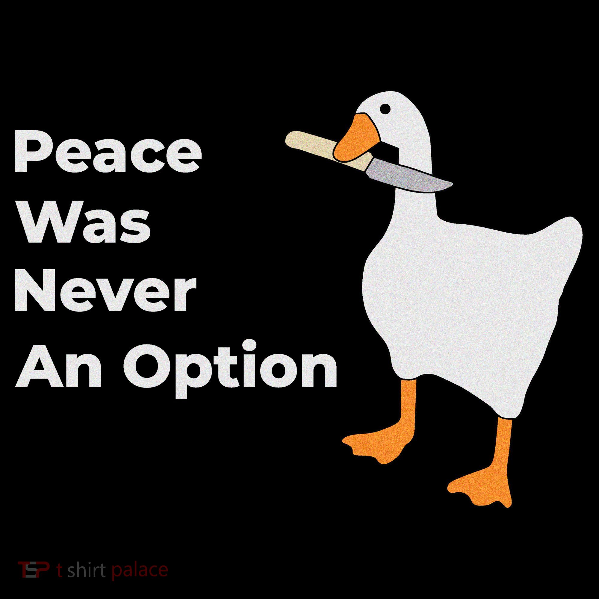 Peace Was Never An Option Duck Funny Coaster