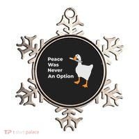 Peace Was Never An Option Duck Funny Ornament thumb 0