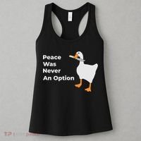 Peace Was Never An Option Duck Funny Women's Tank Top thumb 3