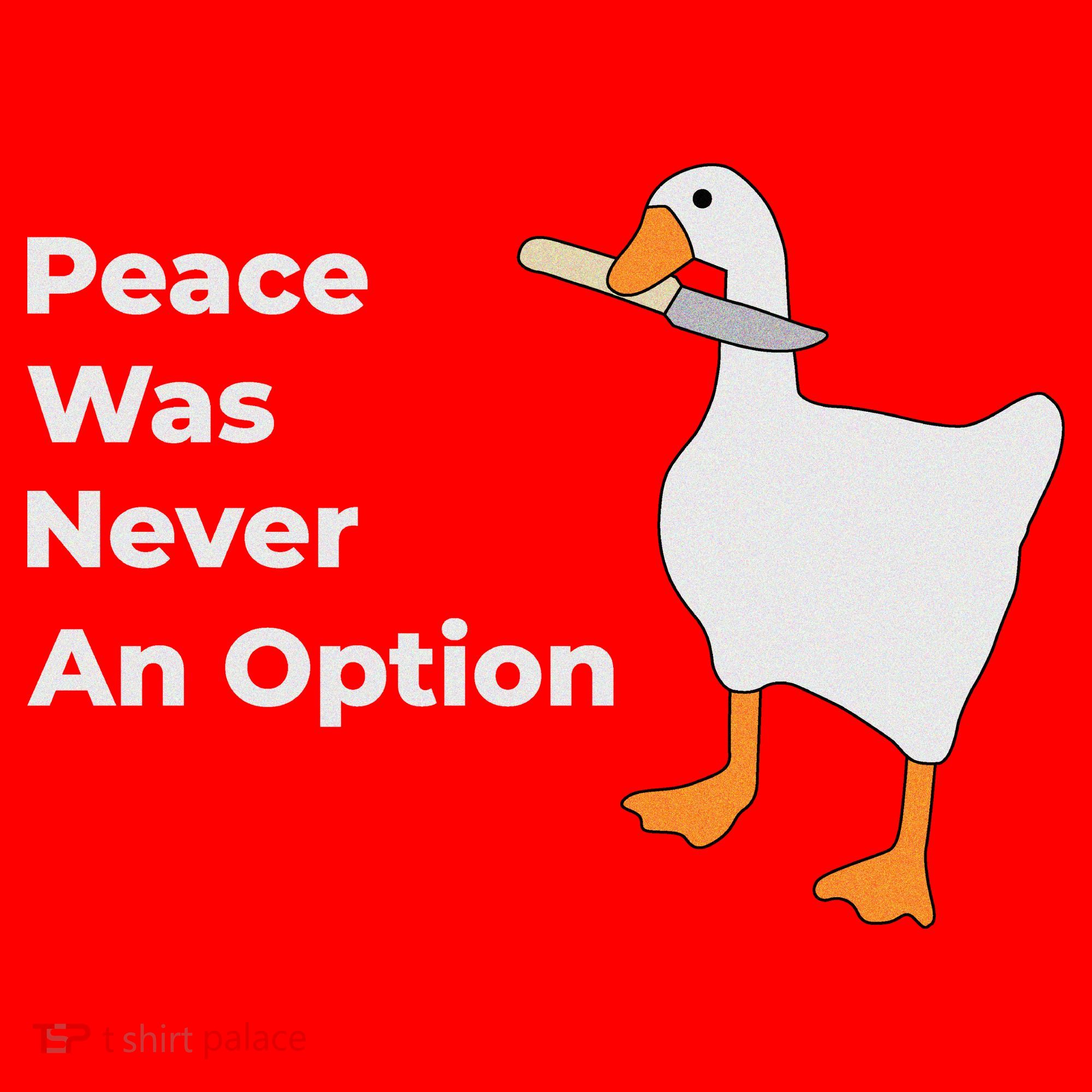 Peace Was Never An Option Duck Funny Santa Hat
