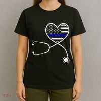 Police Wife Nurse Life Funny Police Officer T-Shirt thumb 4