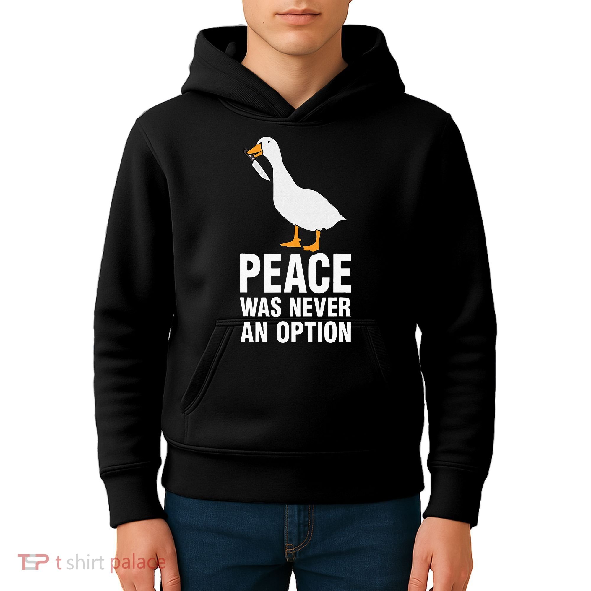 Peace Was Never An Option  Goose Meme  Kids Hoodie