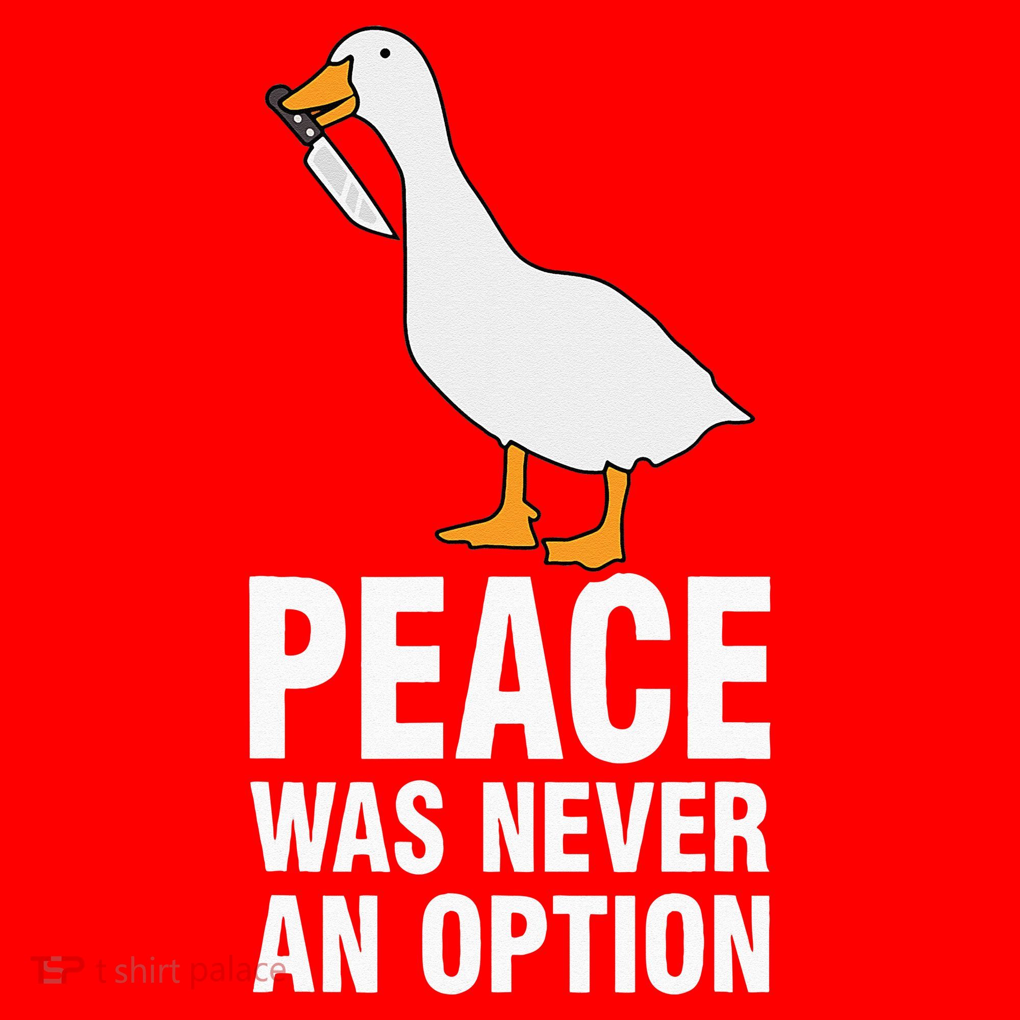 Peace Was Never An Option  Goose Meme  Santa Hat