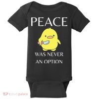 Peace Was Never An Option Duck With Knife Duck With Knife Baby Bodysuit thumb 0