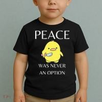 Peace Was Never An Option Duck With Knife Duck With Knife Toddler T-Shirt thumb 2