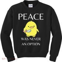 Peace Was Never An Option Duck With Knife Duck With Knife Kids Sweatshirt thumb 0
