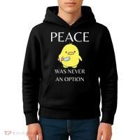 Peace Was Never An Option Duck With Knife Duck With Knife Kids Hoodie thumb 4