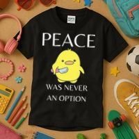 Peace Was Never An Option Duck With Knife Duck With Knife Kids T-Shirt thumb 3