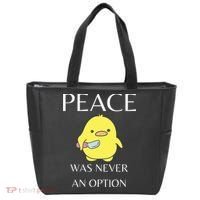 Peace Was Never An Option Duck With Knife Duck With Knife Tote Bag thumb 0