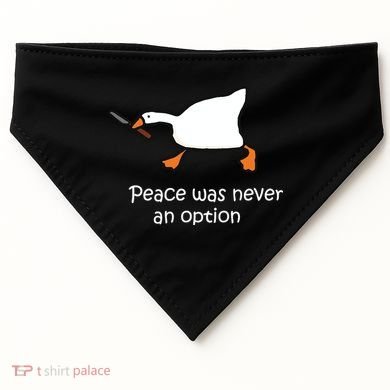 Peace Was Never An Option Murder Duck USA-Made Doggie Bandana