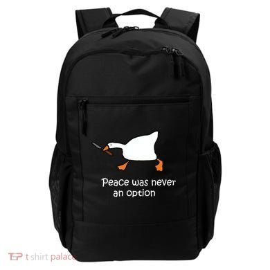 Peace Was Never An Option Murder Duck Backpack