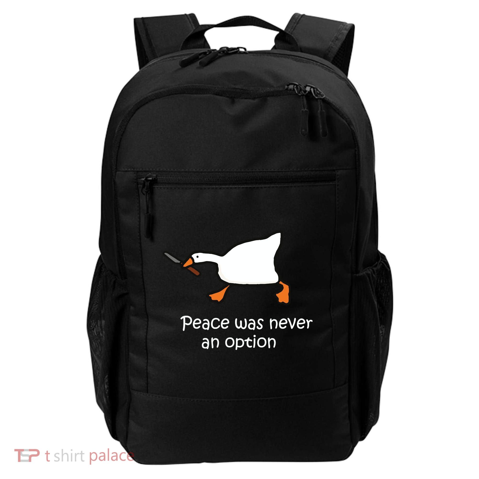 Peace Was Never An Option Murder Duck Backpack