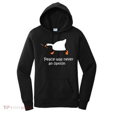 Peace Was Never An Option Murder Duck Women's Hoodie