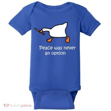 Peace Was Never An Option Murder Duck Baby Bodysuit