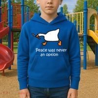 Peace Was Never An Option Murder Duck Kids Hoodie thumb 2