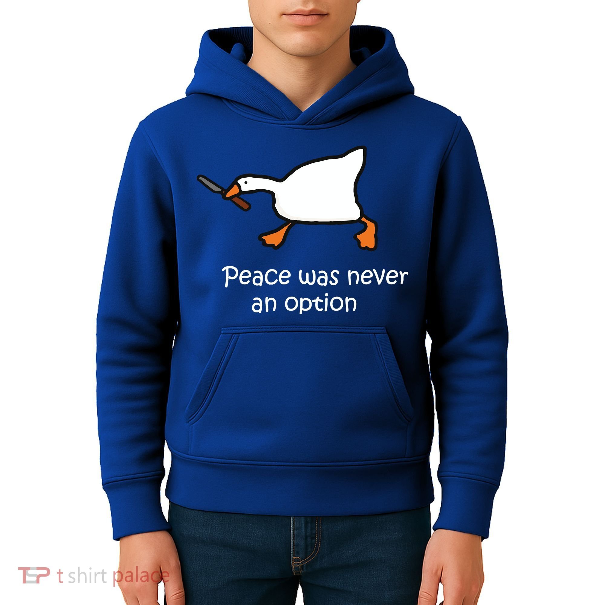 Peace Was Never An Option Murder Duck Kids Hoodie