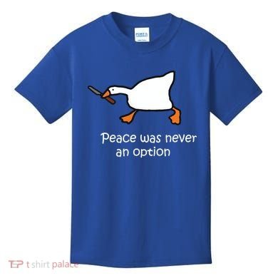 Peace Was Never An Option Murder Duck Kids T-Shirt