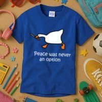 Peace Was Never An Option Murder Duck Kids T-Shirt thumb 3