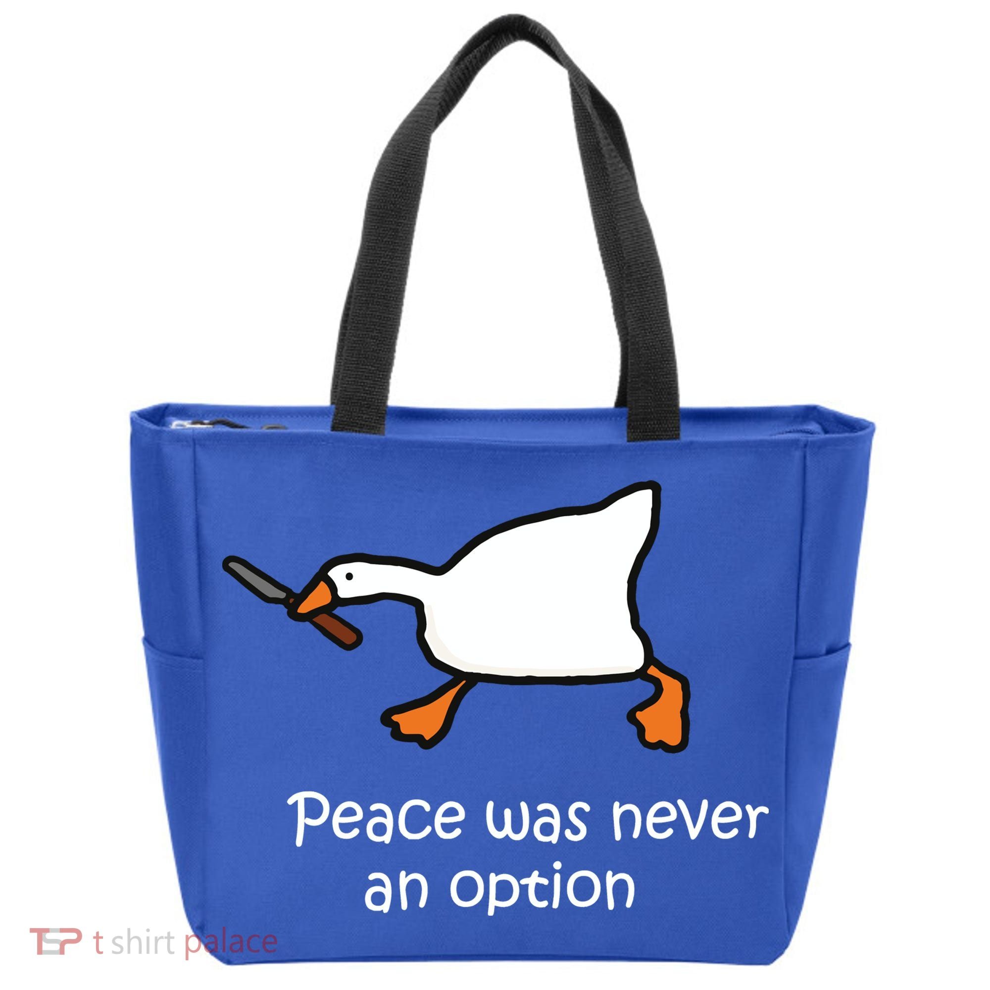 Peace Was Never An Option Murder Duck Tote Bag