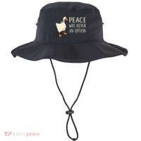 Peace Was Never An Option Funny Duck Quotes Sayings Humor Bucket Hat thumb 0