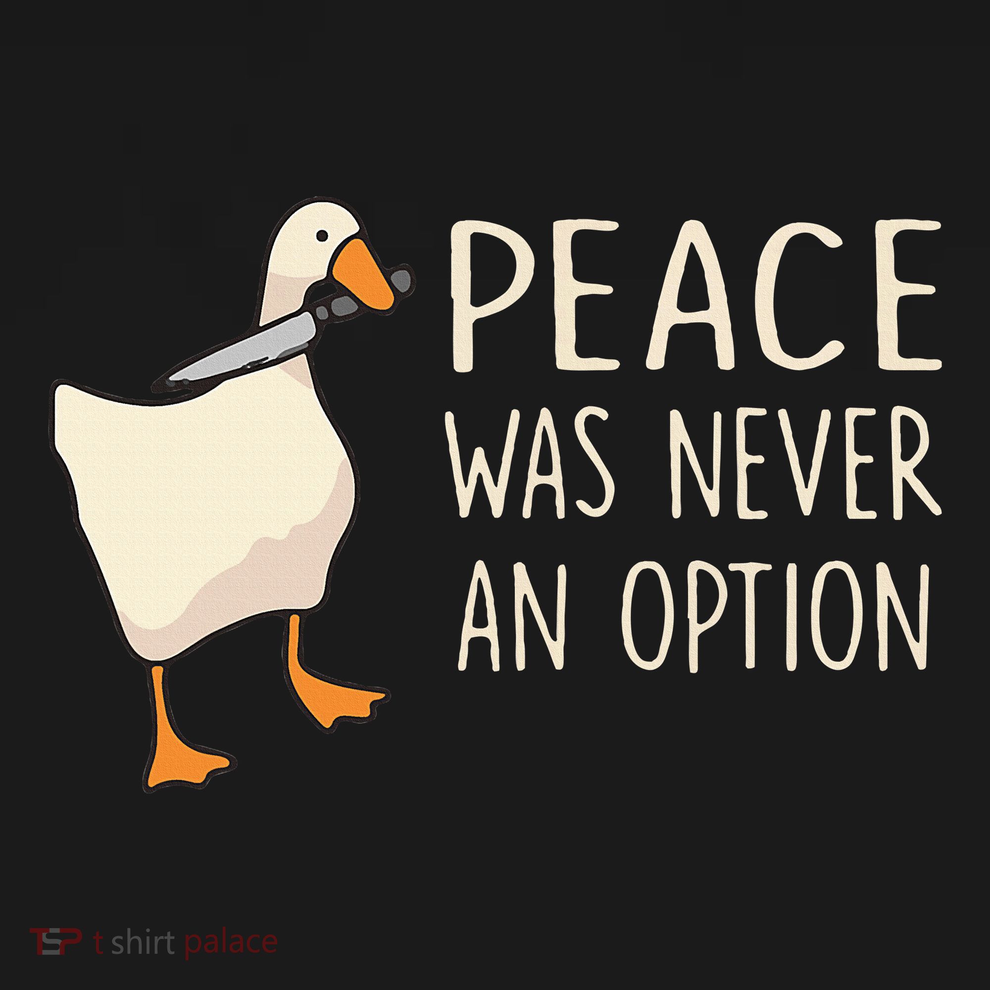 Peace Was Never An Option Funny Duck Quotes Sayings Humor Women's Hoodie