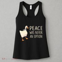 Peace Was Never An Option Funny Duck Quotes Sayings Humor Women's Tank Top thumb 3