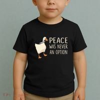 Peace Was Never An Option Funny Duck Quotes Sayings Humor Toddler T-Shirt thumb 2