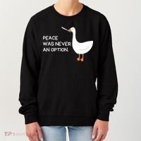 Peace Was Never An Option Angry Goose With Knife Women's Sweatshirt thumb 0