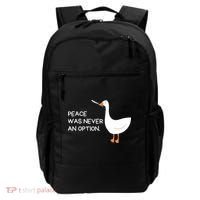 Peace Was Never An Option Angry Goose With Knife Backpack thumb 0