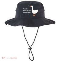 Peace Was Never An Option Angry Goose With Knife Bucket Hat thumb 0