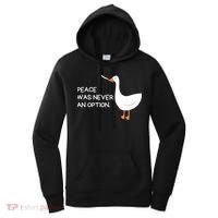 Peace Was Never An Option Angry Goose With Knife Women's Hoodie thumb 0