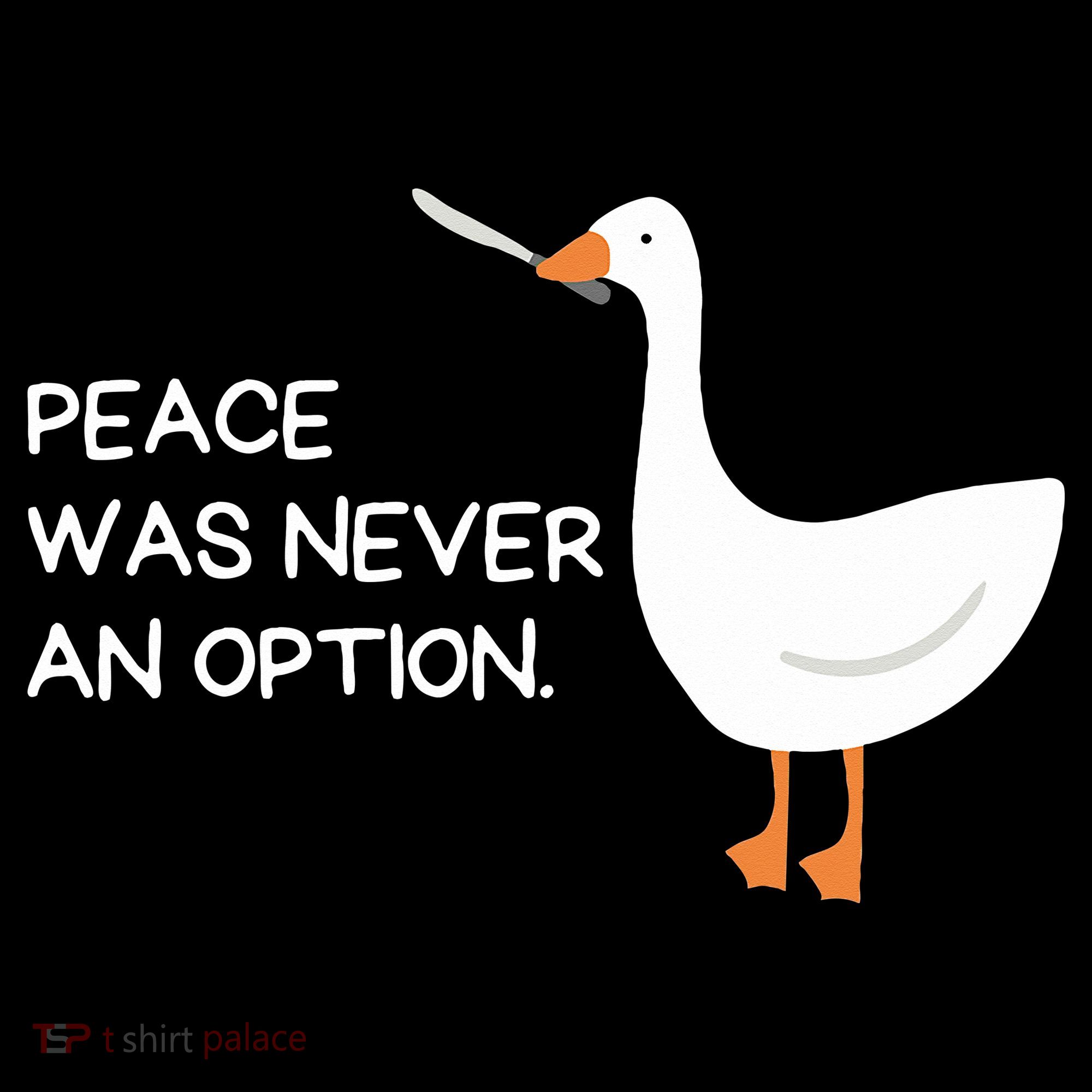Peace Was Never An Option Angry Goose With Knife Mousepad