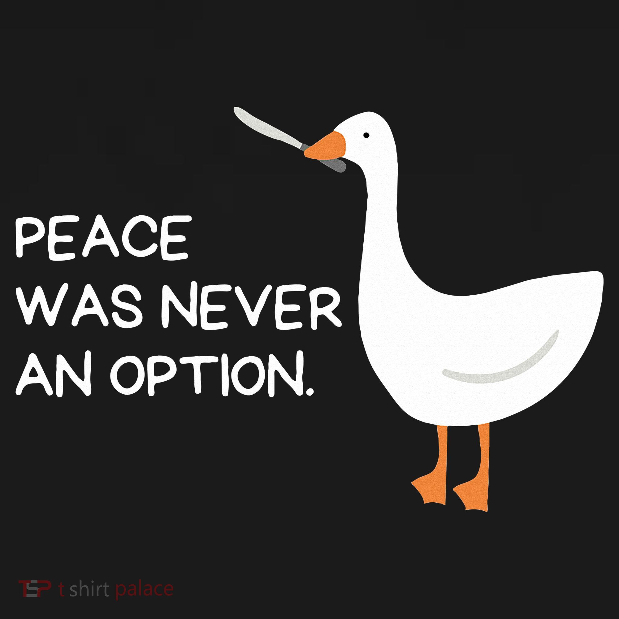 Peace Was Never An Option Angry Goose With Knife Ornament